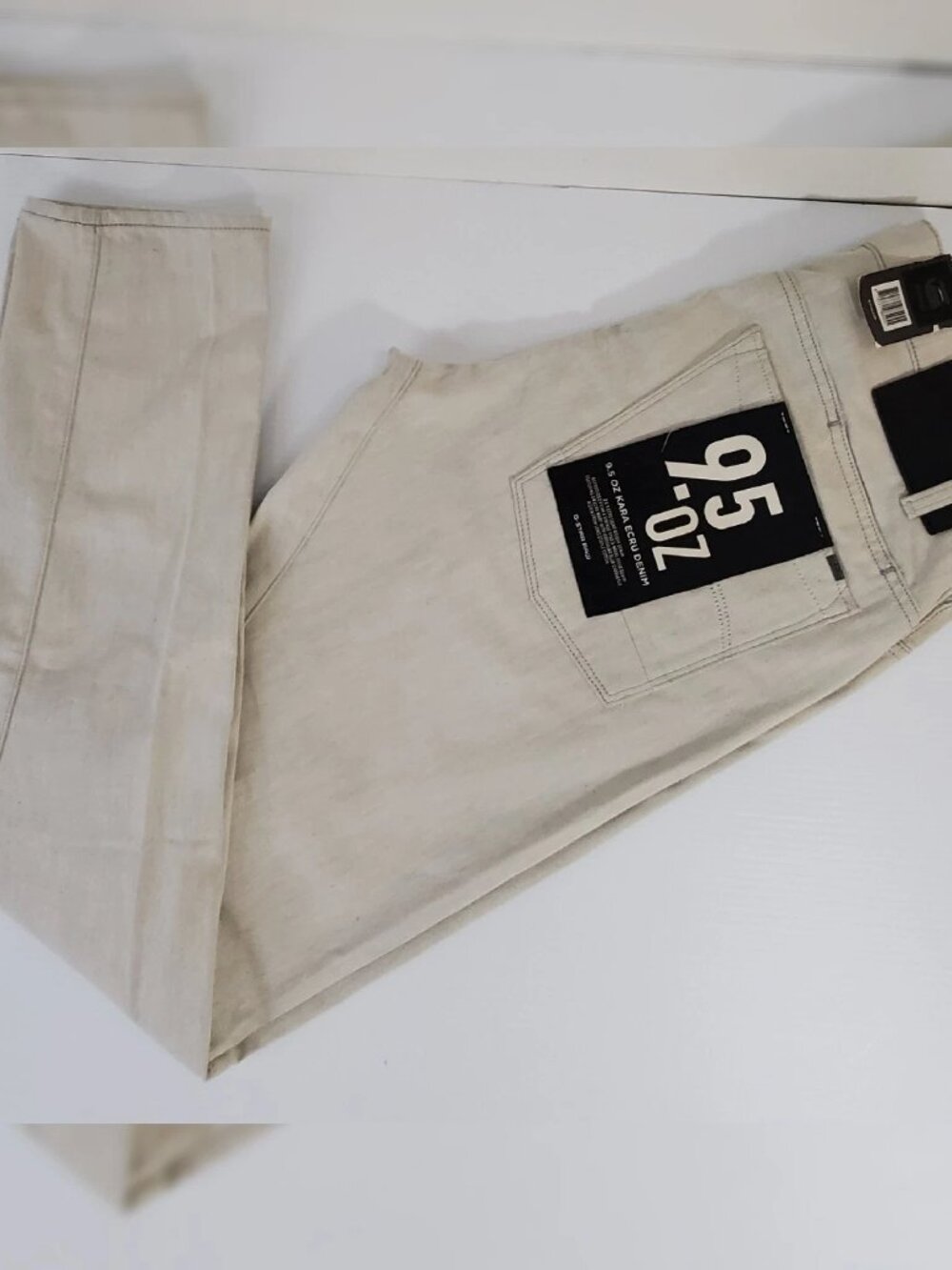 G-STAR RAW SCUTAR 3D SLIM TAPERED DENIM PANT WOMEN'S SIZE W32 L34 COLOR ECRU